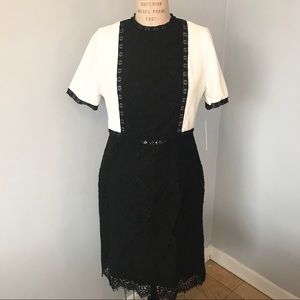 NWT Nanette Lepore Color Block Lace Dress